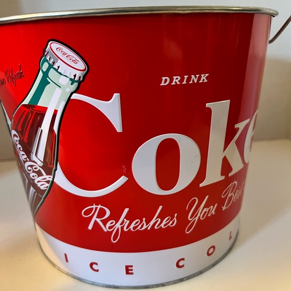 Coca Cola Red Party Ice Bucket with Bottle Handle - Picture 5 of 8